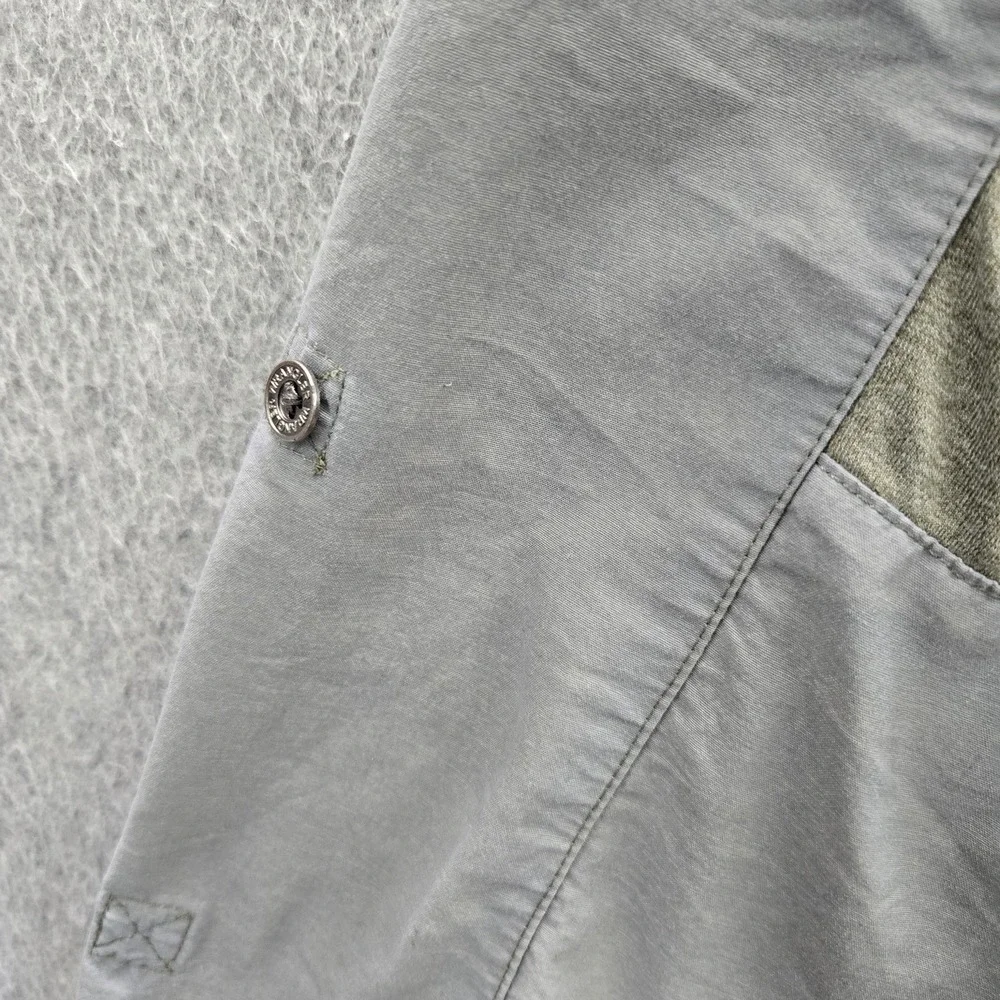 Wrangler Men Button Up Shirt XLT Gray Nylon Polyester ATG Activewear Outdoor